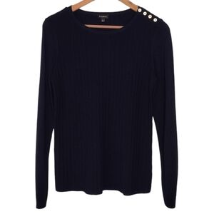Talbots Women's Ribbed Knit Pullover Long Sleeve Crewneck Sweater Size S